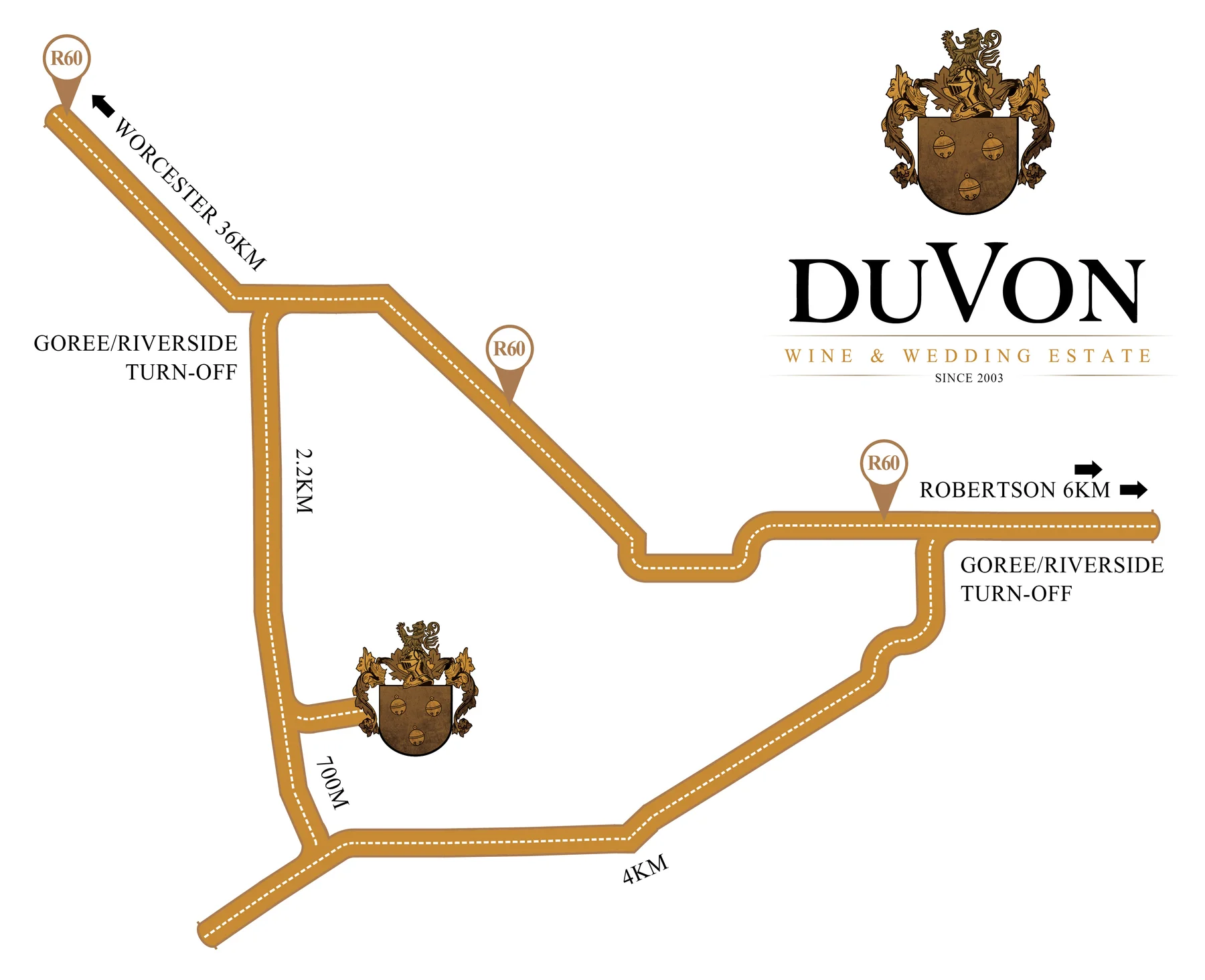 Map to DuVon, Robertson